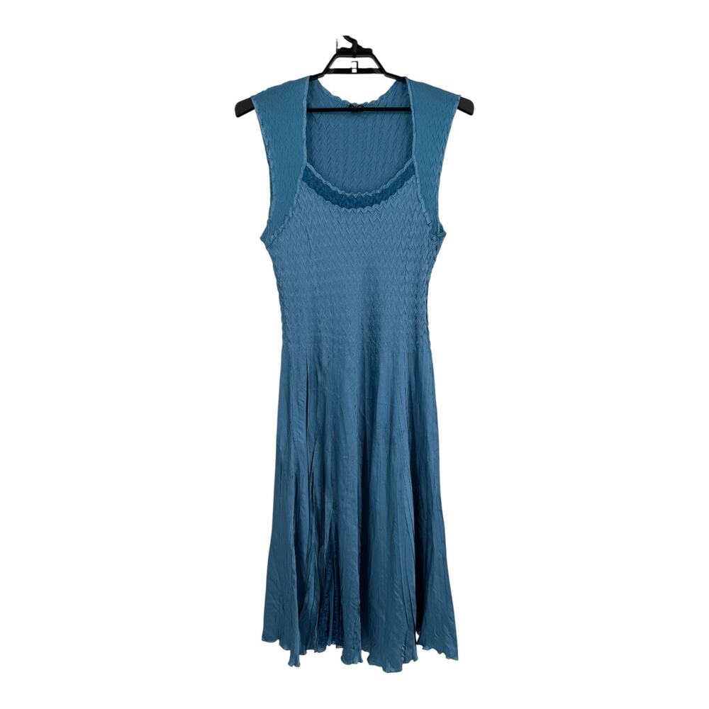Komarov sleeveless A Line dress aqua size X-Large XL DEFECT
